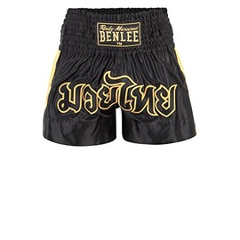 Benlee Men Boxing Shorts Thai Goldy, Size:M, Color:black/gold