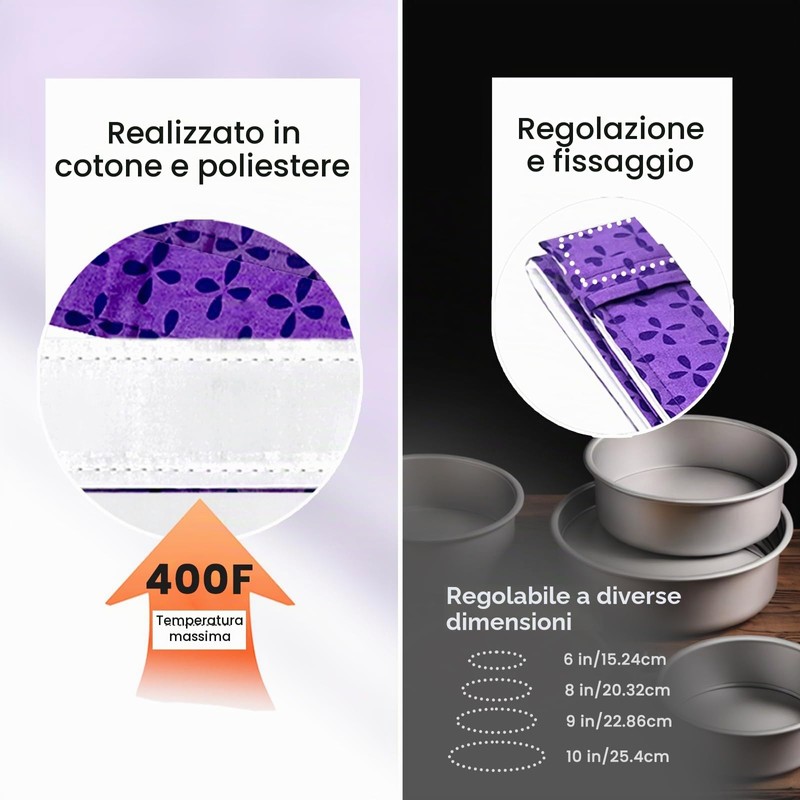 SNAIL GARDEN 4 strisce per torte con 2 tester per
