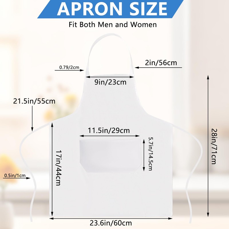 Bgtecho18 Pack Bib Apron,Aprons Bulk with 2 Pockets,Apron Bulk for