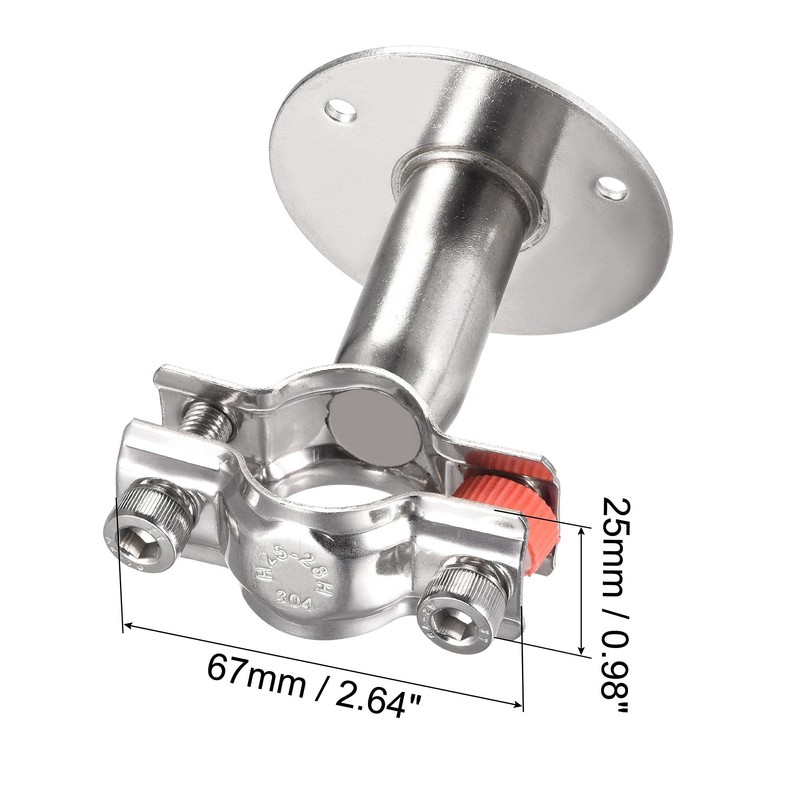 sourcing map Wall Mount Ceiling Mount Pipe Support, 304 Stainless