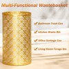 MOCOME Small Metal Garbage Can, Decorative Fans Waste Basket, Elegant