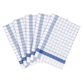 Ross - Exclusiv - 5 X Geschirrtücher - Baumwolle - Leinen - im Set (Blau)
