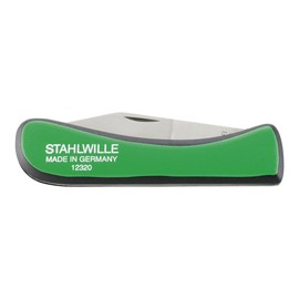 Stahlwille 77020000 Electricians Cable knife No.12320, with Stainless Steel Blade, 90mm Blade Size, Extremely Sharp, Universal Folding Cutter, Weight 78g, Made in Germany,green