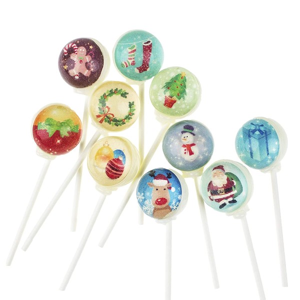 3D Lollipops Christmas Characters Designs (10 Piece Set)