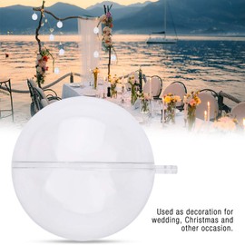 Bola de plástico transparente rellenable, 20 piezas de bolas de acrílico transparente, decoración de pedante, bola de té colgante, bolas de manualidades para árbol de Navidad, boda, fiesta de