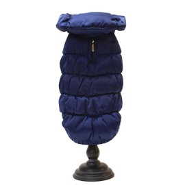 Alpha Dog Series Puffy Parka Vest (Small/Medium, Navy Blue)