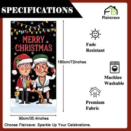 Funny Christmas Banner Happy Xmas Backdrop Sign Winter Xmas Decor Funny Christmas Decoration for Home