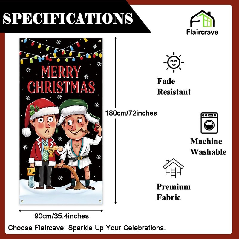 Funny Christmas Banner Happy Xmas Backdrop Sign Winter Xmas Decor