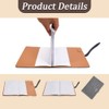 craspire A5 Leather Notebook Cover Grey Waterproof Envelope Folder Refillable