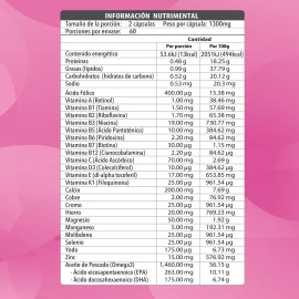 Multivitaminico 9 Meses Embarazadas  120 Softgels  Maklen Sabor Sin sabor                                                                             