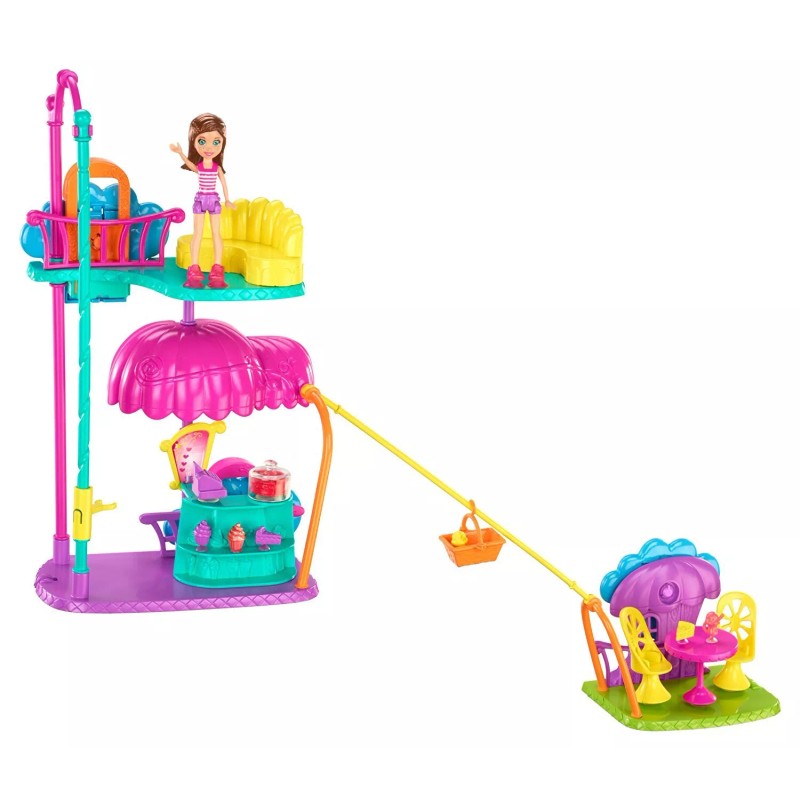 Mattel Polly Pocket Wall Party Cafe Playset - Safe Play