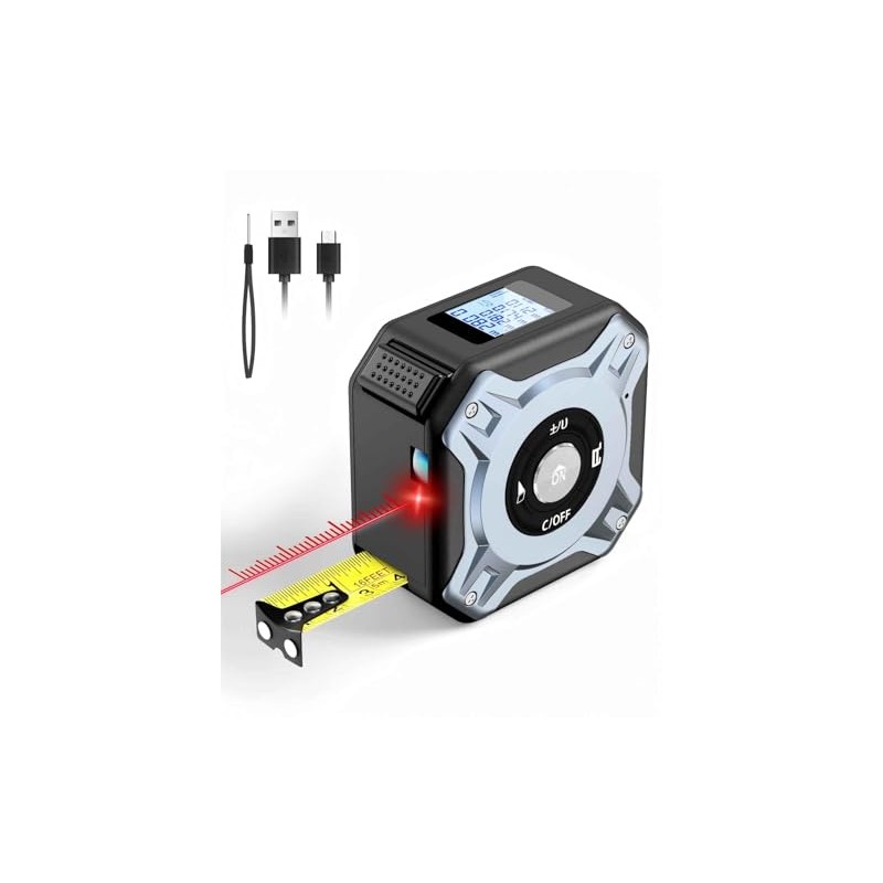 Laser Rangefinder, 40 m, Digital Laser Tape Measure with LCD