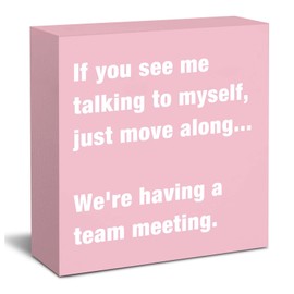 Pink Office Decor Desk Accessories Funny Office Decor Sign for Cubicle Decor or Desk Decorations for Women Home & Office Cute Desk Accessories Gifts for Women Coworker