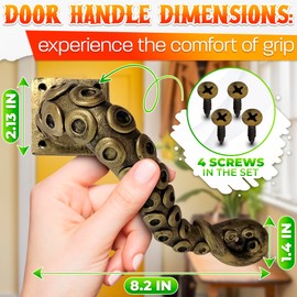 Octopus Door Handle Heavy Duty Gold Door Handle Vintage Door Handle Pull Lever Home Door Handle Decorative Door Handle - Furniture Handle for Doors Vintage Interior Door Handle Tentacle