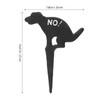 Mikikit Cast Iron Yard Sign: No Pooping Yard Sign Stake