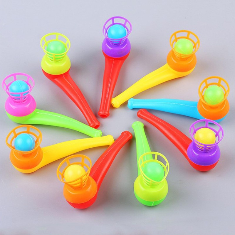 Niuhong 20 Pieces Blow Ball Game Sound Maker Whistles Noisemaker