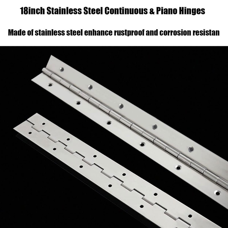 4PCS 18Inch Continuous & Piano Hinges, Heavy Duty Stainless Steel
