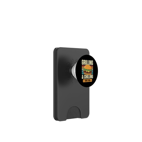 Grilling And Chilling Since 1996 Hamburger Theme Birthday PopSockets PopWallet