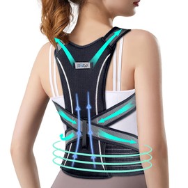 JS&KeJi Posture Corrector Back Straightener for Men and Women Improves Posture Relieves Back and Shoulder Pain (XL)