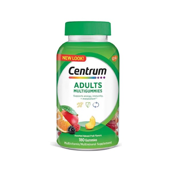 Multivitaminico Centrum Adultos Vitaminas 180 Gomitas Furtas Sabor Frutas