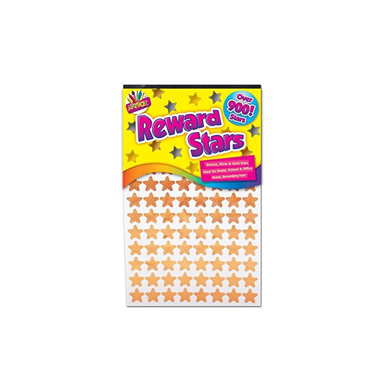 600 x Reward Star Stickers Silver Gold Bronze Home School