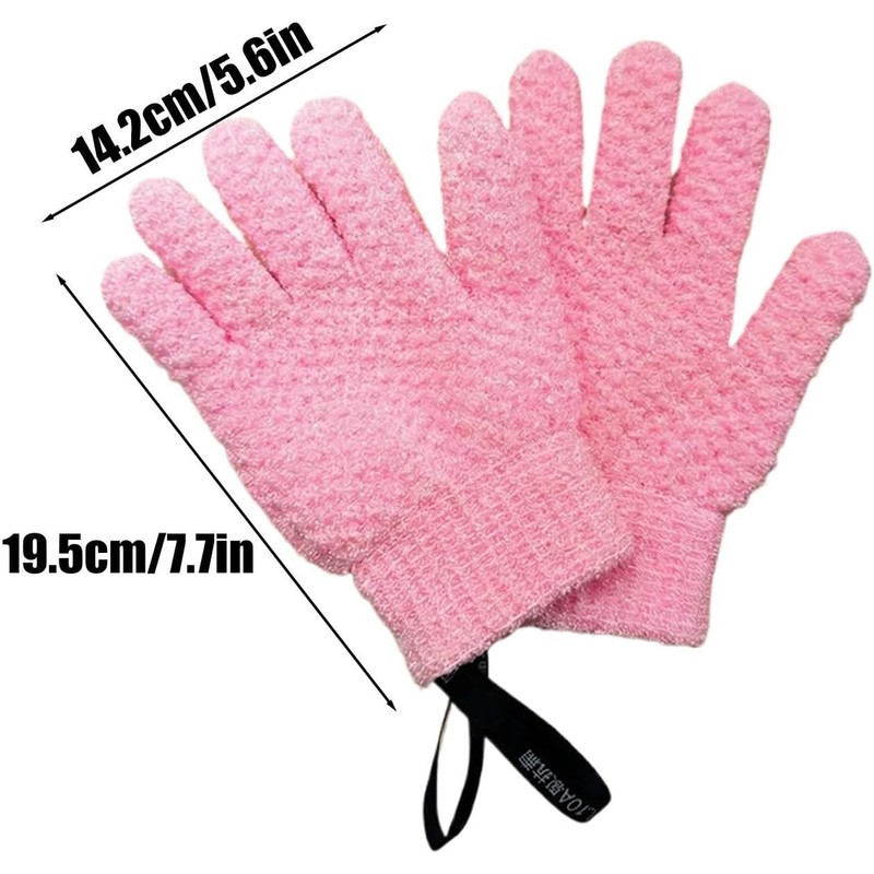 Guantes de ducha exfoliantes 3D – Limpieza profunda y piel