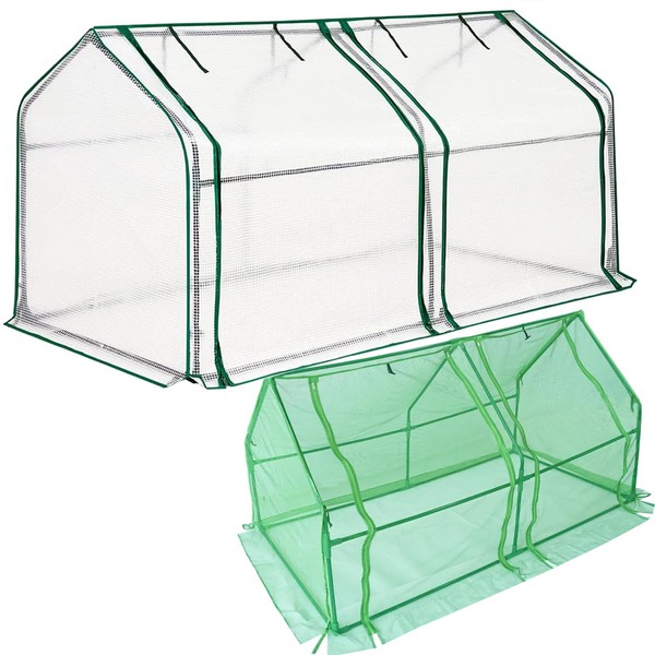 Coverify Mini Greenhouse 71''x36''x36'' Multi-Purpose Portable Tunnel Greenhouse with Garden