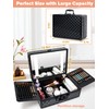 Udorich Portable Makeup Case with LED Mirror and Adjustable Lighting,