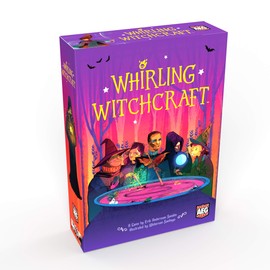 AEG Whirling Witchcraft | Use Recipes, Generate Magical Ingredients & Overflow Opponent's Cauldron | Halloween Board Game | 2-5 Players | Ages 10+