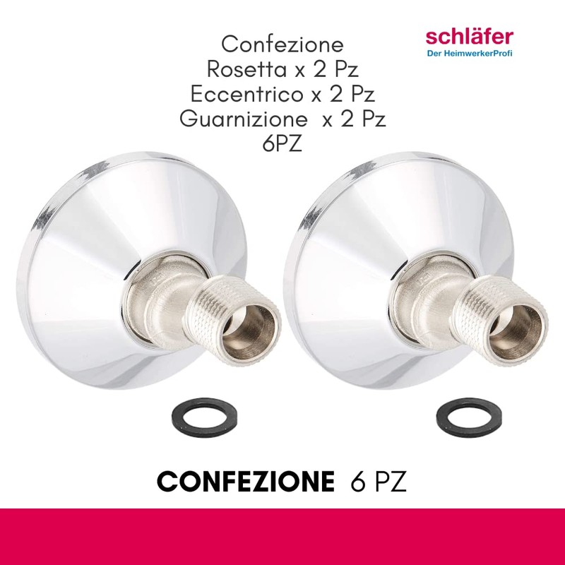 Pair of Eccentric S Pieces with Brass Rosette ½" x