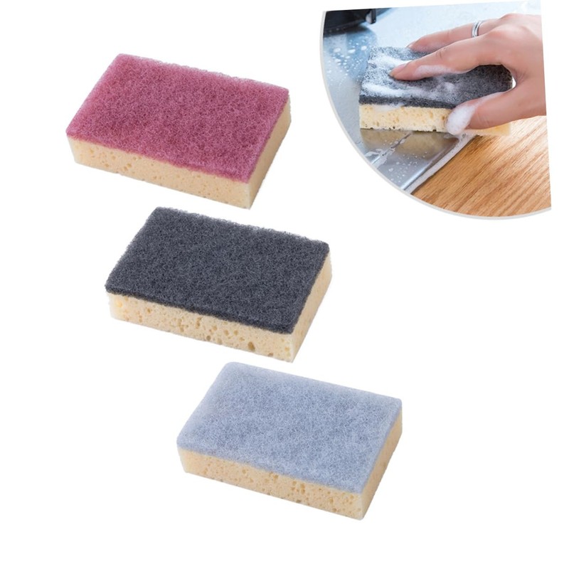 ORFOFE 6pcs Scrub Sponges Kichen Cleaning Sponge Soft Tough Pads