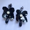 XYAYOU Flower Petal Resin Bead Statement Dangle Floral Tassel Earrings