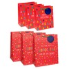 UK Greetings Multipack of 6 Medium/Large Christmas Giftbags - Bright