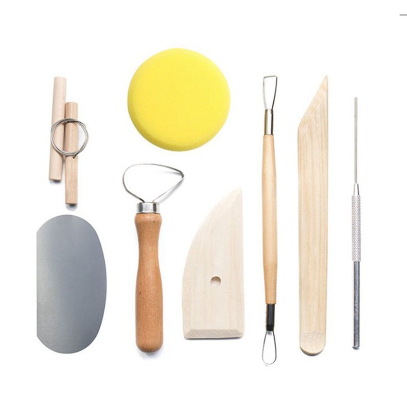 30Pcs Sculpting Tool Pottery Clay Double Ended Wooden Handle Ceramic
