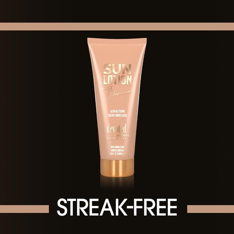 Sun Lotion with Shimmer Ultra Glittering and Instant Bronze 6.76