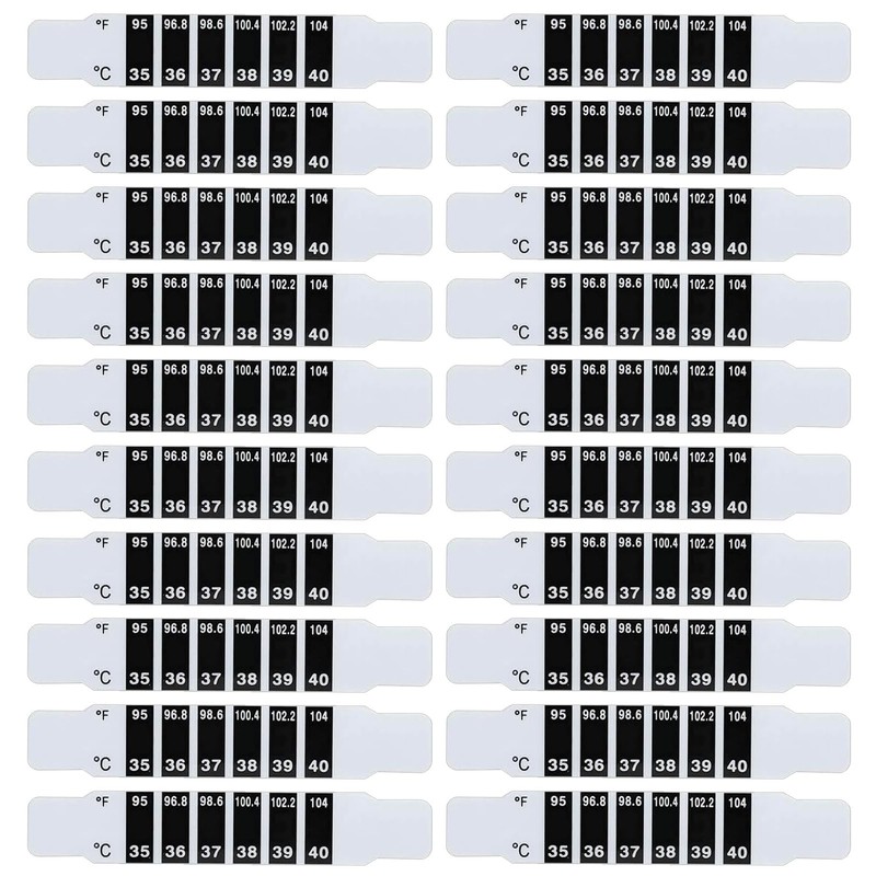 Forehead Thermometer Strips - 20 PCS Quick Read Reusable Forehead