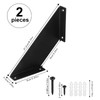 Shelf Bracket, Black, Metal Shelf Brackets, Pack of 2, 15