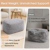 Round Pouf Ottoman 23 x 15 x 13 Inches, Memory