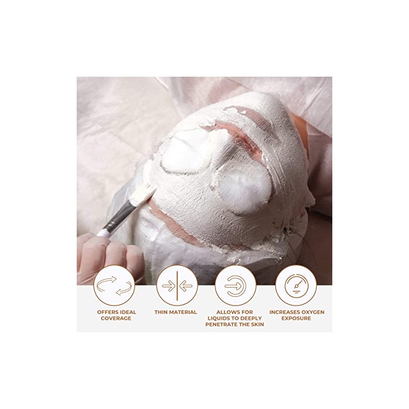 For Pro Precut 100 Cotton Gauze Facial Mask, 100 Count