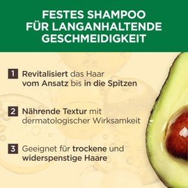 Garnier Festes Shampoo, Entwirrendes Pflegeshampoo für trockenes und widerspenstiges Haar, Für mehr Glanz und Geschmeidigkeit, Wahre Schätze, 1 x 60 ml