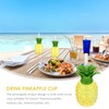 Pineapple Cups 4Pcs Pineapple Shaped Plastic Cups Reusable Drinking Mugs