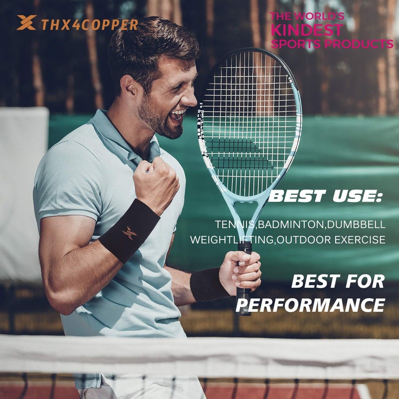 ThX4COPPER Compression Wrist Sleeve-Copper Infused Wrist Support for Men &Women-Improve