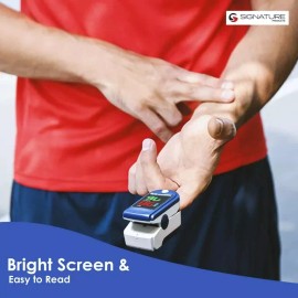 LK87 USA LK Fingertip Pulse Oximeter Monitor SpO2 LED w/ Batt & Lanyard [Dented Box]