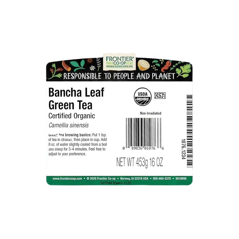 Frontier Herb Tea Lse Bancha Leaf, 16 oz