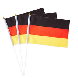 German Flag German Flag, Small Mini Handheld German Flags on Stick, Ideal for Party Parades Sports Events Patriotic Festival Decorations