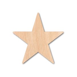Premium Unfinished Wood Star Shape - Ideal Wooden Stars for Crafts, Versatile Wood Stars for Crafts, DIY Projects, Decorations (1/4 inch Thick, 16")