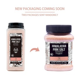 Soeos Himalayan Pink Salt, Fine Grain, 39oz (2.4 LB), Non-GMO Himalayan Salt, Kosher Salt, Pink Himalayan Sea Salt