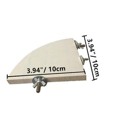 Bird Wood Perch Platform Cage Corner Stand for Parrot Parakeet Cockatiel Lovebird Conure Finch African Grey Canary Cockatoo Hamster Chinchilla Gerbil Rat Cage Accessories (S: 3.94* 3.94inch)