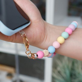 MORSUNBELA Universal Phone Chain Phone Woman Charm Hand Wrist Strap Lanyard Color Cell Phone Charm Strap Short Wrist Phone Chain