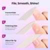Beetles Glass Nail File 3 Pack for Natural Nails, Double-Sided